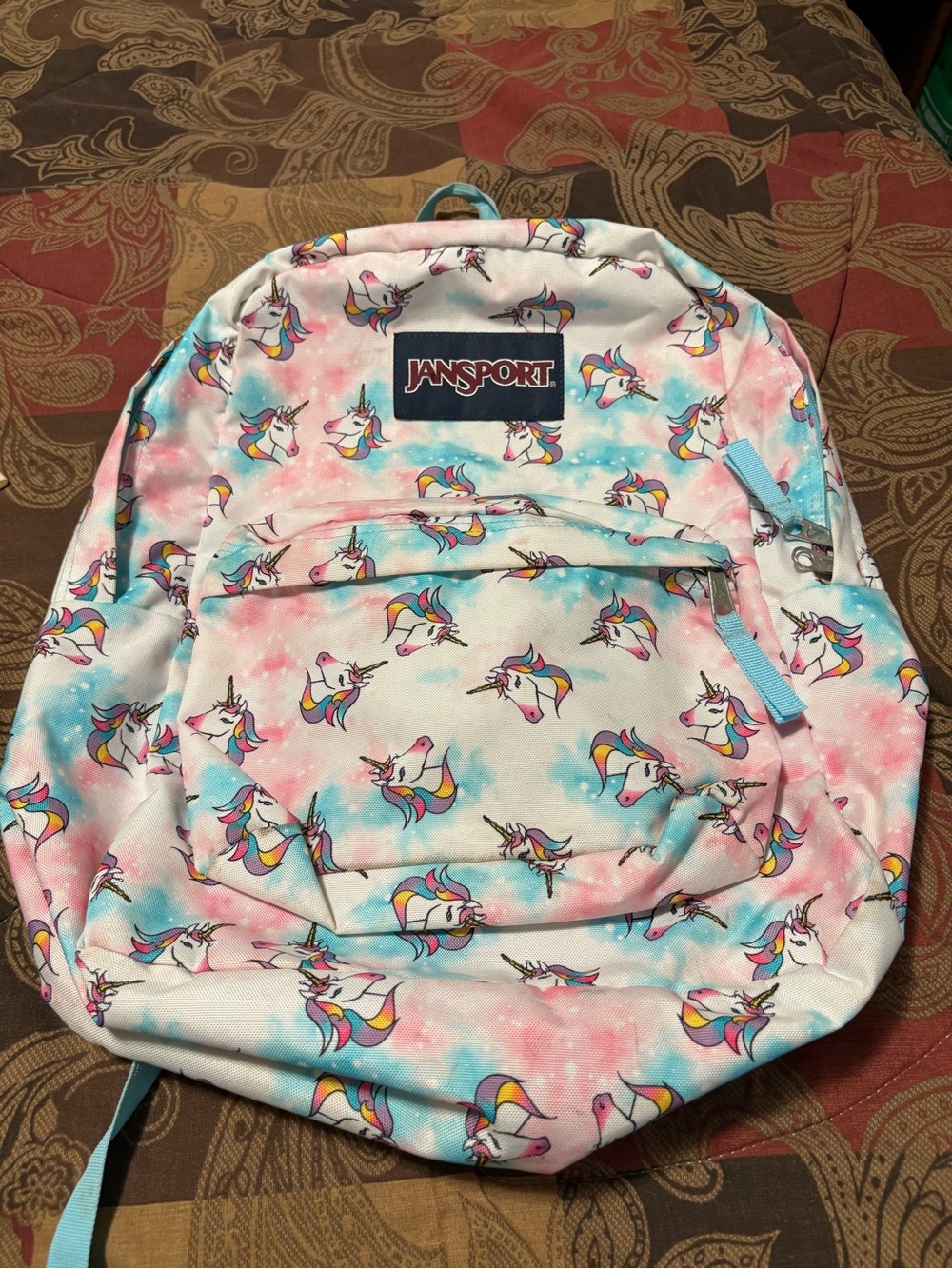 Jansport Unicorn Print Backpack - Pink, Blue, White